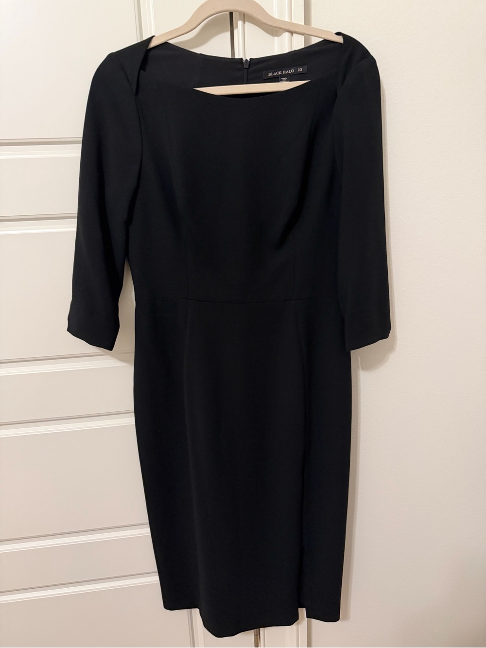 Black Halo Classic Black Sheath Dress